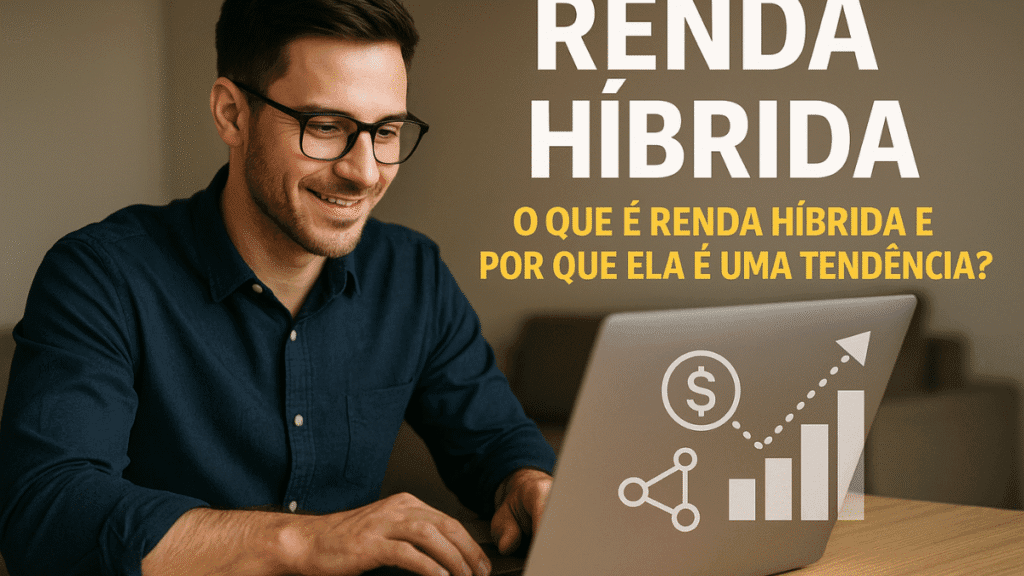  Jovem conectado digitalmente trabalhando com múltiplas fontes de renda