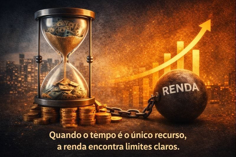 chat ilustra como o tempo limitado impede o crescimento financeiro e trava a renda